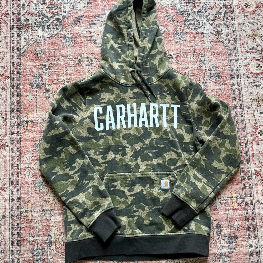 Carhartt Women’s Camouflage Hoodie Sweater - Green